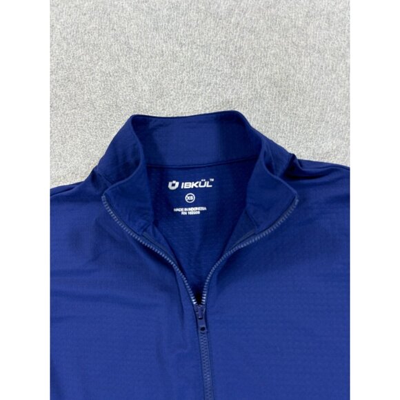 IBKUL Half‎ Zip Light Weight Mock Neck Top (Women's X-Small) Blue - Picture 3 of 12